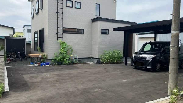 札幌市西区にて新築外構工事を行いました。