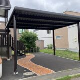 札幌市北区　カーポート・アスファルト舗装インターロッキング