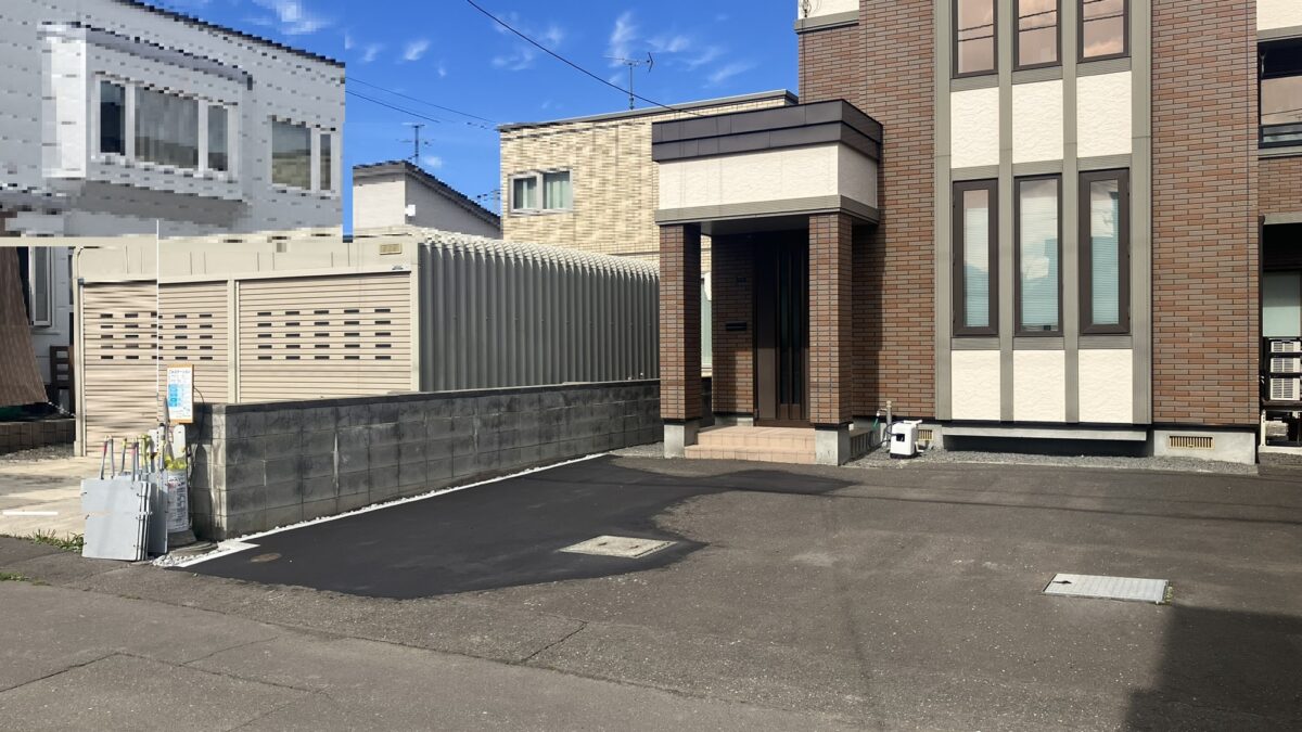 札幌市西区花壇だった場所を駐車スペースに外構工事